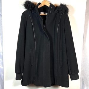 Liz Claiborne wool jacket with removable hood